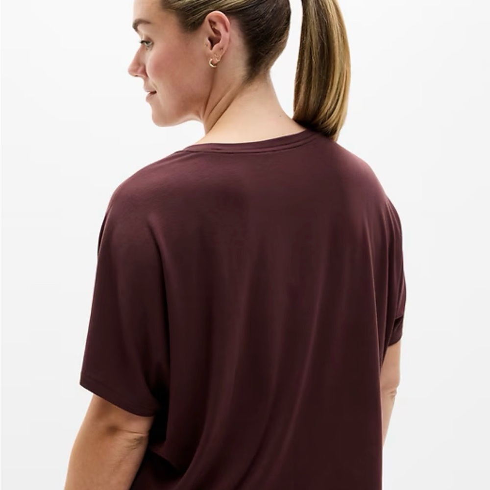 Athleta Dark Brown/Garnet Crop Top - Picture 4 of 5